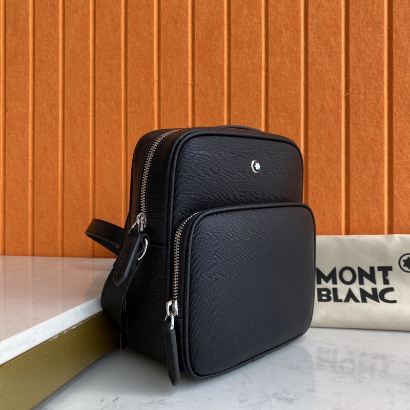 MONTBLANC 全新萬寶龍匠心系列郵差包 經典黑 型號：MB198165 材