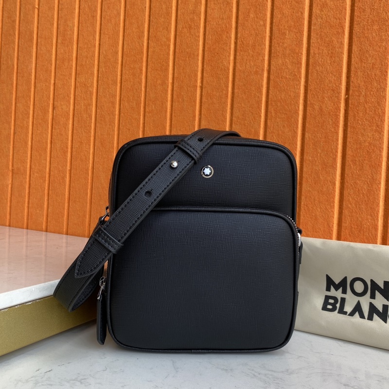 MONTBLANC 全新萬寶龍匠心系列郵差包 經典黑 型號：MB198165 材