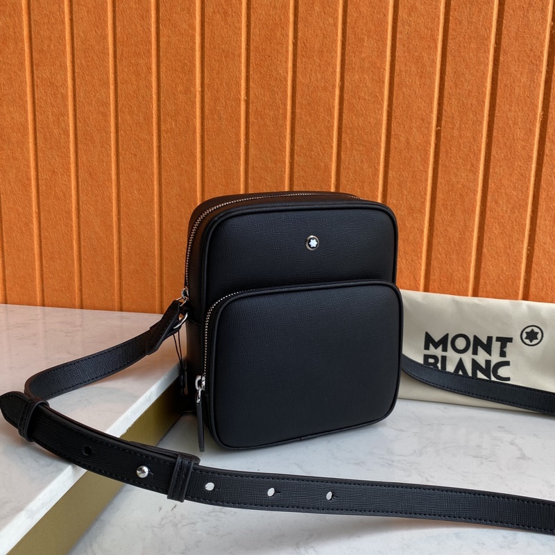 MONTBLANC 全新萬寶龍匠心系列郵差包 經典黑 型號：MB198165 材