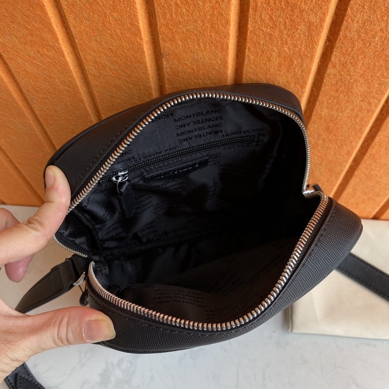 MONTBLANC 全新萬寶龍匠心系列郵差包 經典黑 型號：MB198165 材