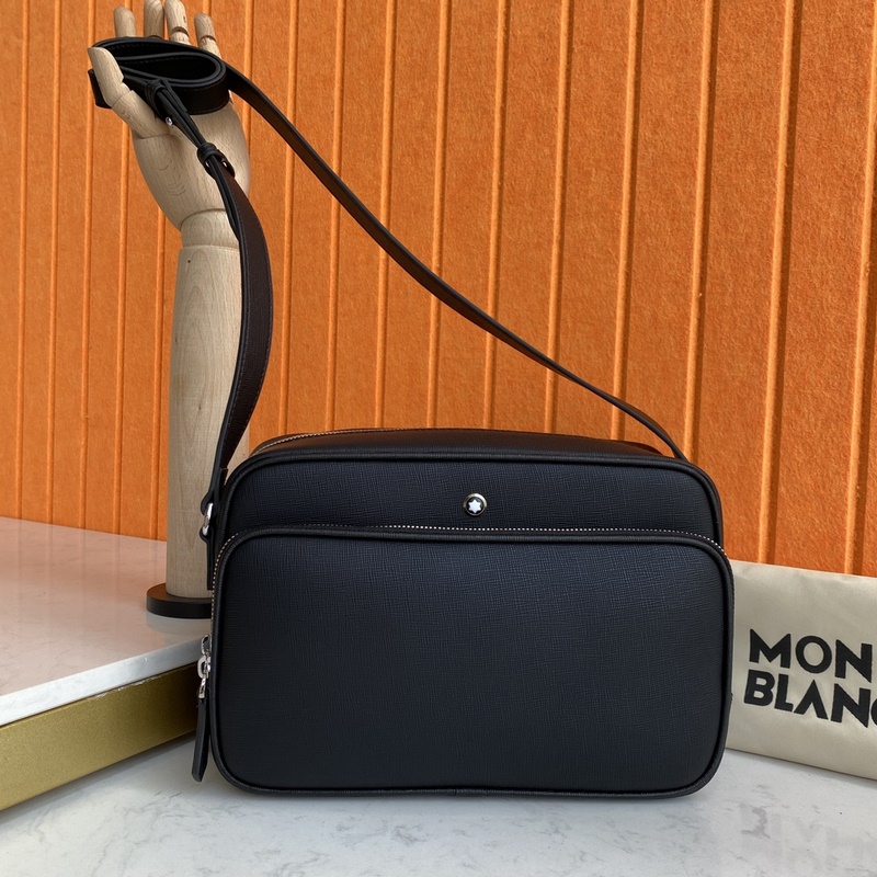 MONTBLANC 全新萬寶龍匠心系列郵差包 經典黑 型號：MB198127 材