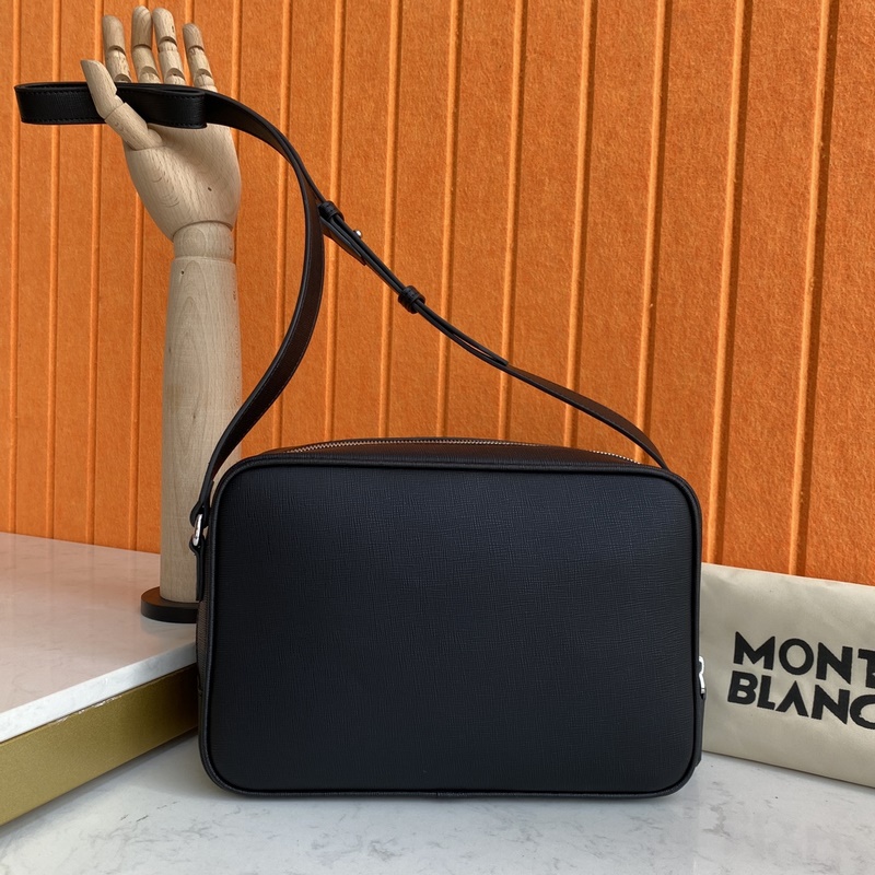 MONTBLANC 全新萬寶龍匠心系列郵差包 經典黑 型號：MB198127 材