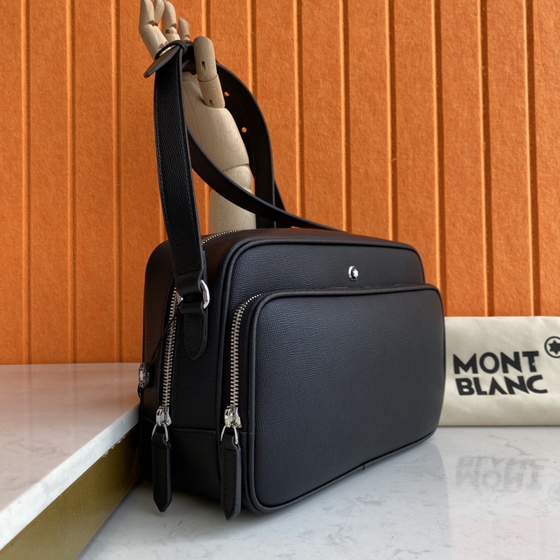 MONTBLANC 全新萬寶龍匠心系列郵差包 經典黑 型號：MB198127 材