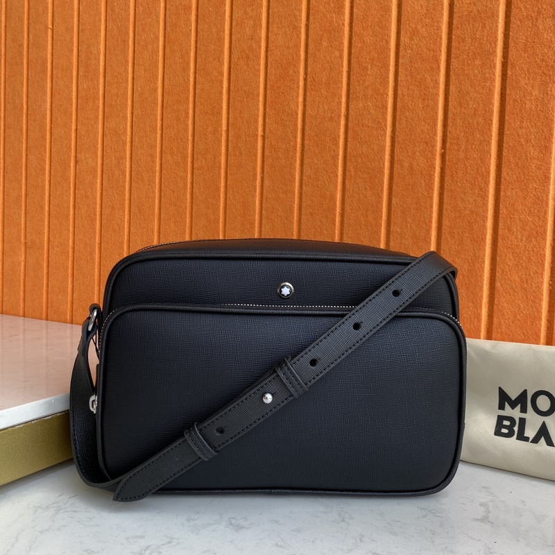 MONTBLANC 全新萬寶龍匠心系列郵差包 經典黑 型號：MB198127 材