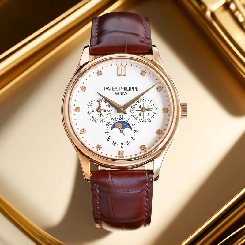 百達翡麗超級複雜功能時計5327、5140系列腕表，萬年曆中最經典的款式。 表徑