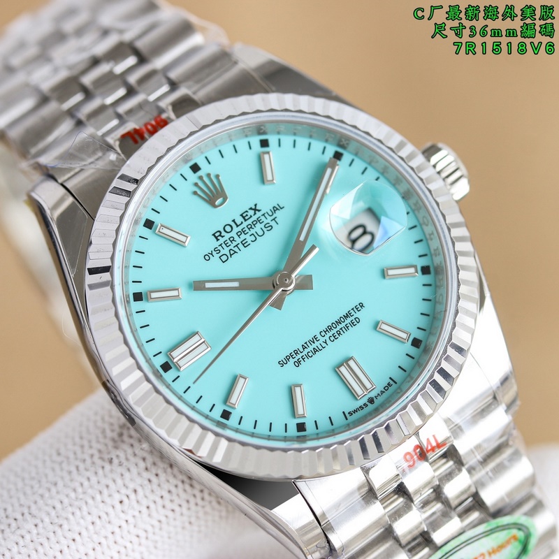 女款_Clean廠 新款 ：36mm 蒂芙尼藍型號日志型到貨 最新海外限量版 全新最新