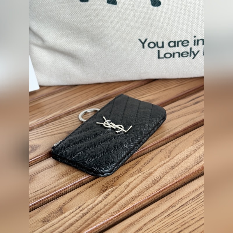 SAINT LAURENT球紋 牛皮mini 零錢包 太美了 超愛 可放包裡 可