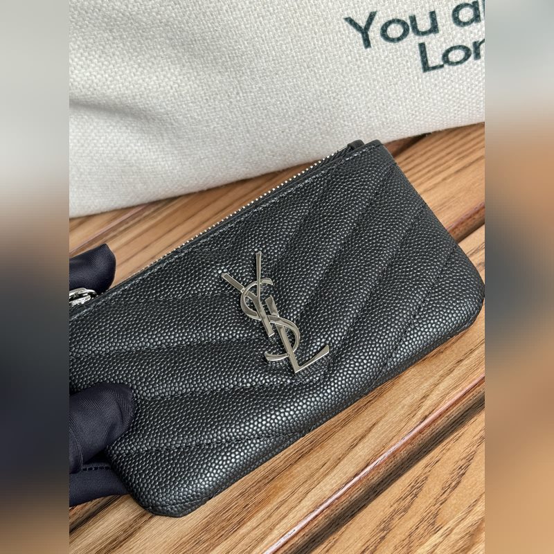 SAINT LAURENT球紋 牛皮mini 零錢包 太美了 超愛 可放包裡 可