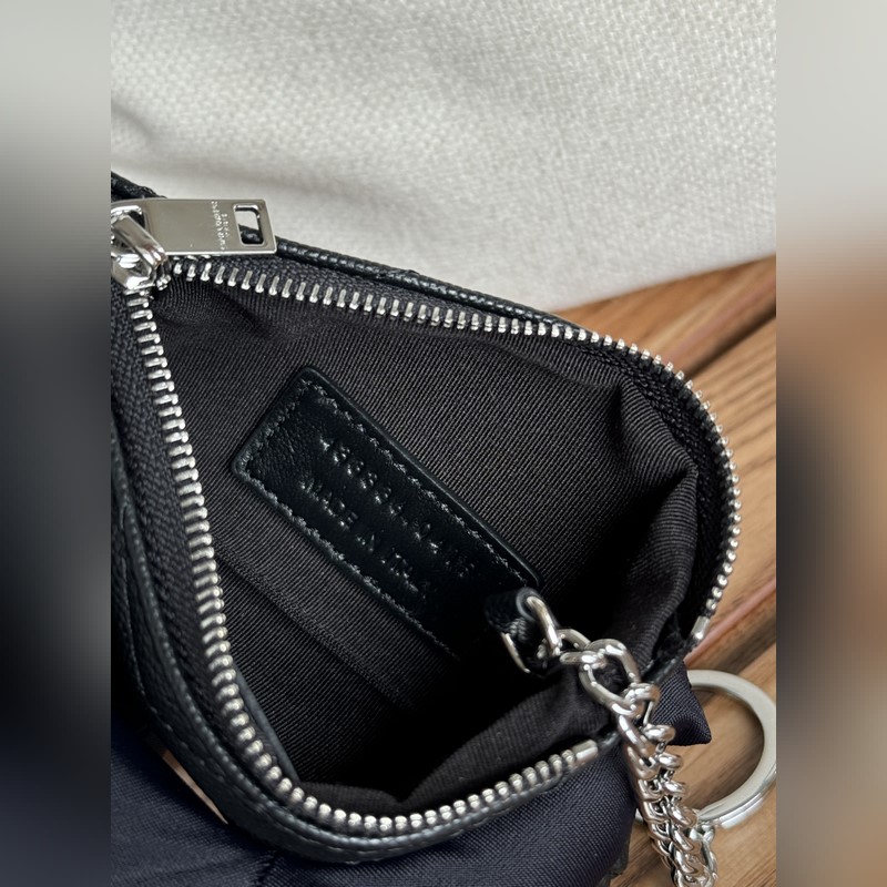 SAINT LAURENT球紋 牛皮mini 零錢包 太美了 超愛 可放包裡 可