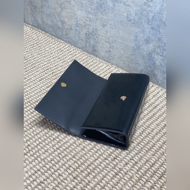 聖羅蘭YSL經典無流蘇手包 進口鏡面漆皮 市場頂級貨 尺寸：27x12.5x5c