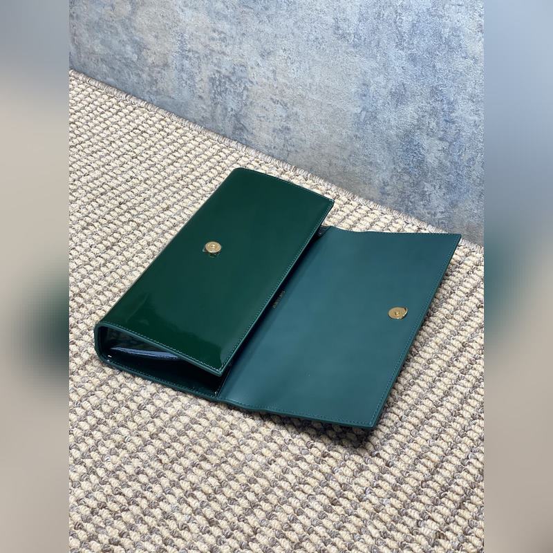 聖羅蘭YSL經(jīng)典無流蘇手包 進(jìn)口鏡面漆皮 市場頂級貨 尺寸：27x12.5x5c