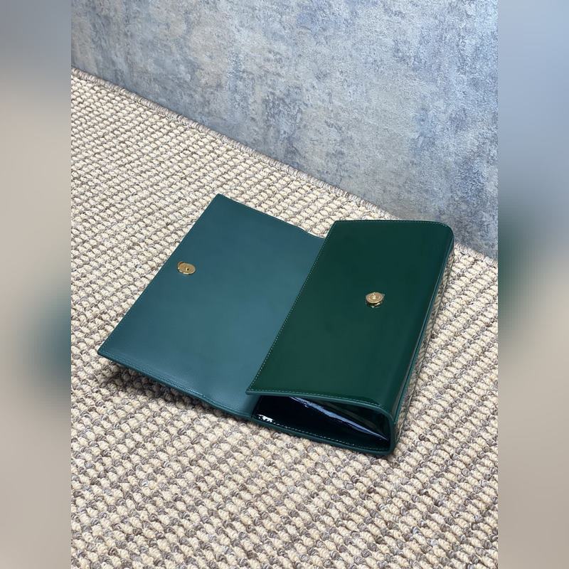 聖羅蘭YSL經(jīng)典無流蘇手包 進(jìn)口鏡面漆皮 市場頂級貨 尺寸：27x12.5x5c