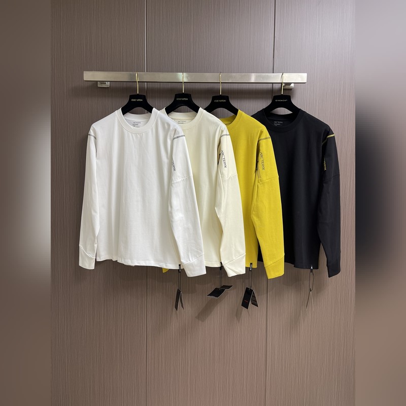 Arcteryx 始祖鳥戶外登山長袖T恤 原版定制拉鍊，明線進口機器4針6線做法