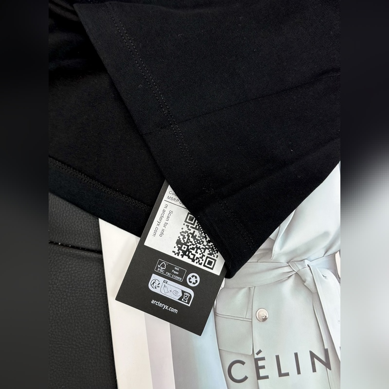 ARCTERYX始祖鳥Kragg系列彩色Logo印花純棉男女長袖T恤打底衫，情侶