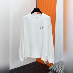 ARCTERYX始祖鳥Kragg系列彩色Logo印花純棉男女長袖T恤打底衫，情侶