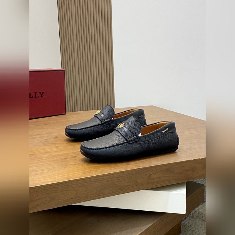 Bally，巴利 男士新款一腳蹬懶人駕車鞋 莞産原材料猛貨！采用荔枝紋小牛皮鞋面