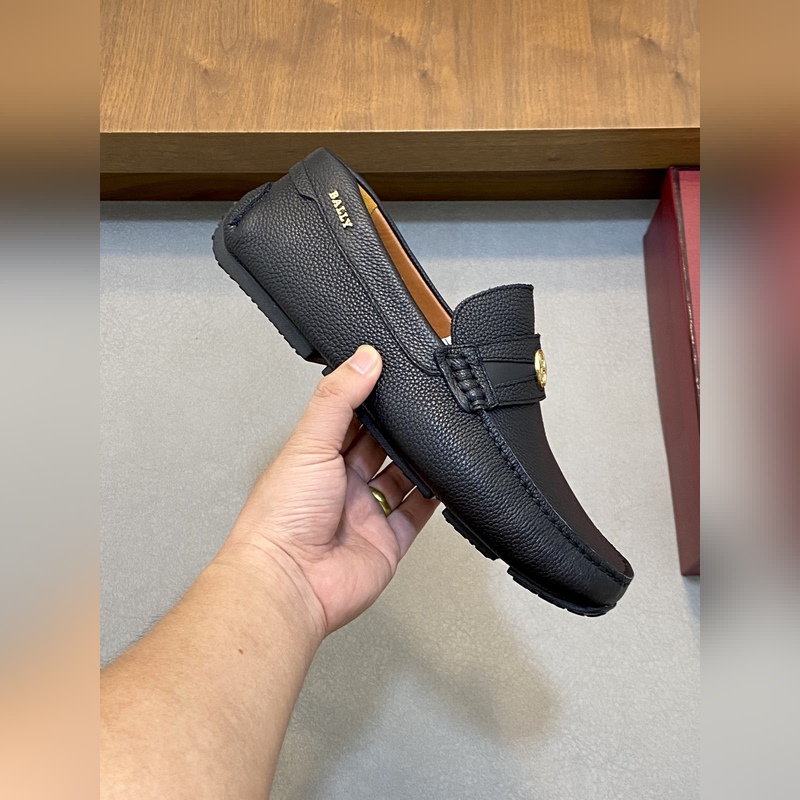 Bally，巴利 男士新款一腳蹬懶人駕車鞋 莞産原材料猛貨！采用荔枝紋小牛皮鞋面