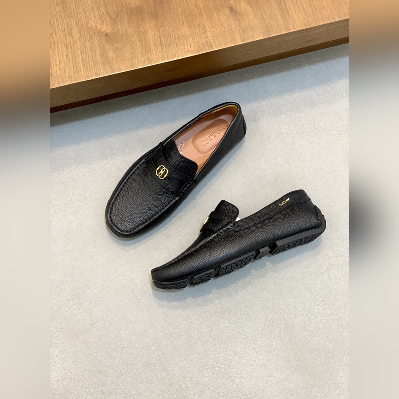 Bally，巴利 男士新款一腳蹬懶人駕車鞋 莞産原材料猛貨！采用荔枝紋小牛皮鞋面