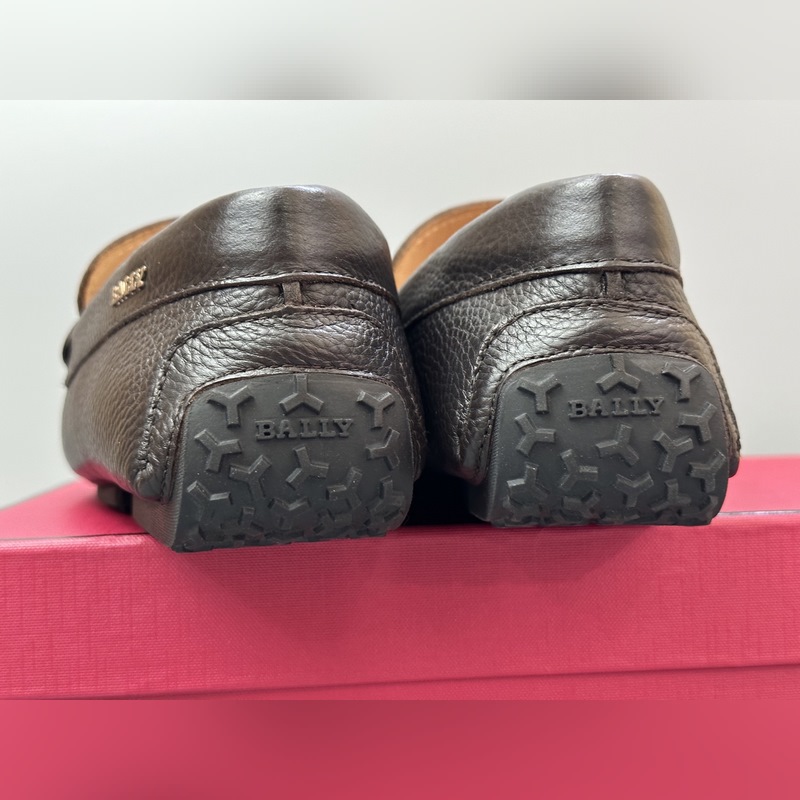 Bally，巴利 新款男士一腳蹬低幫休閑鞋豆豆鞋 采用荔枝紋小牛皮鞋面 皮質手感