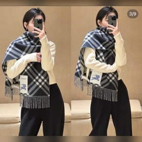 [原版對(duì)標(biāo)縫線(xiàn)]注意 不是市場(chǎng)普通四角縫線(xiàn) Burberry · 巴寶莉格子圍