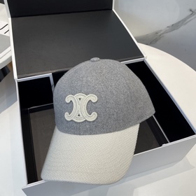CELINE·賽琳 秋冬新款C字母繡花羊毛棒球帽 頂級(jí)版本 購(gòu)入正品打版，帽型完