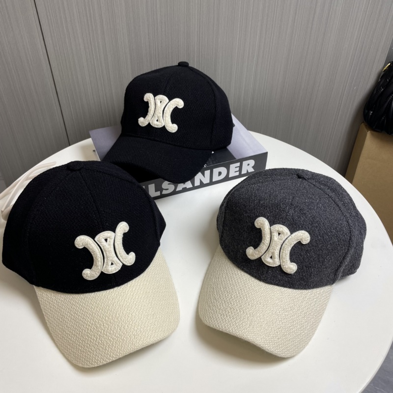 CELINE·賽琳 秋冬新款C字母繡花棒球帽 頂級版本 購入正品打版，帽型完全