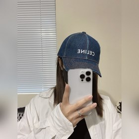 深藍牛仔CELINE·賽琳 2026ss新款凱旋門繡花棒球帽 頂級版本 購入正