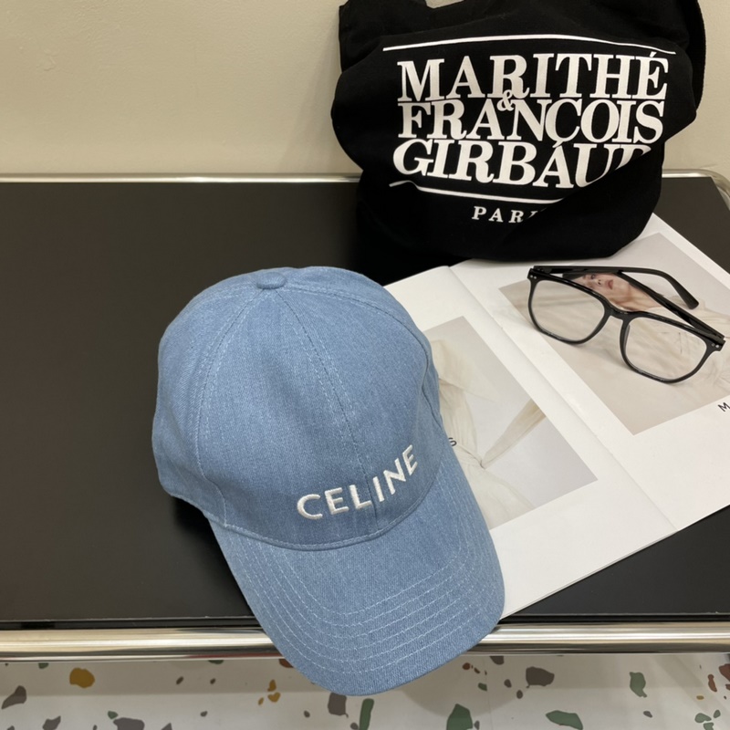 牛仔CELINE·賽琳 新款凱旋門繡花棒球帽 頂級版本 購入正品打版，帽型完全