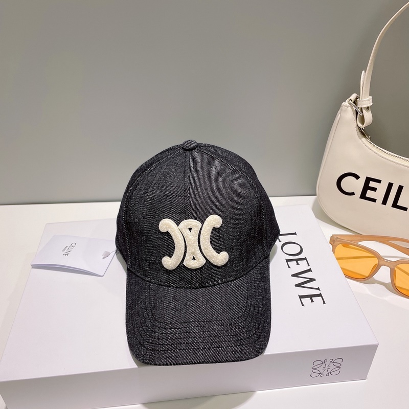 深藍(lán)牛仔CELINE·賽琳 2026ss新款凱旋門繡花棒球帽 頂級(jí)版本 購(gòu)入正