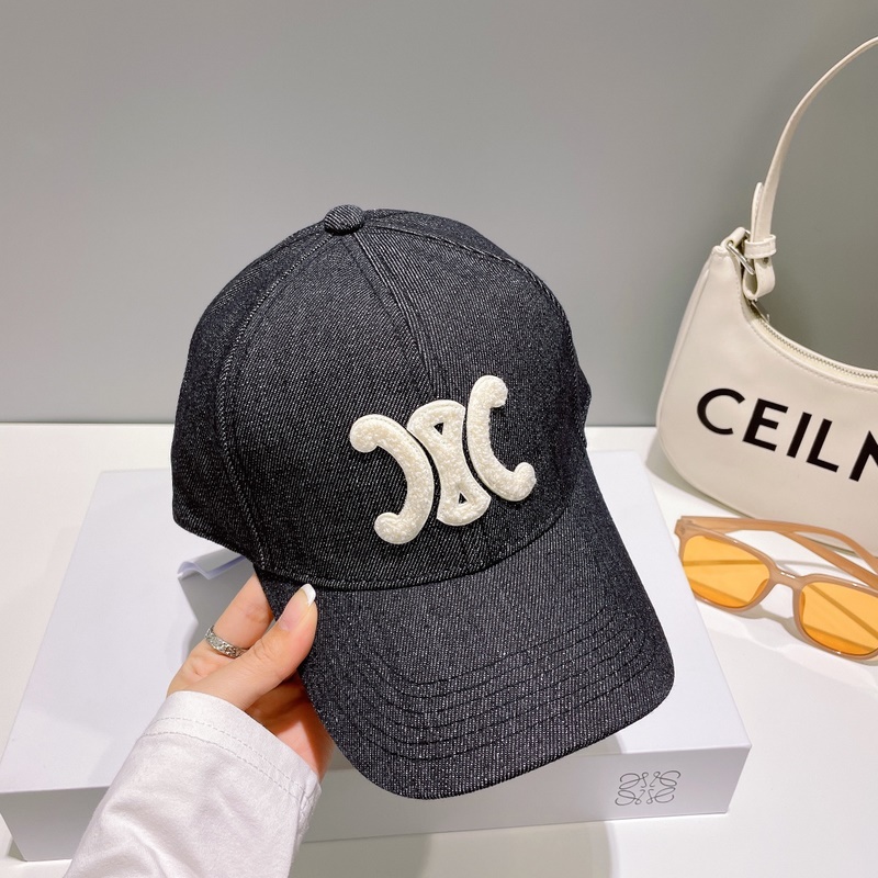 深藍(lán)牛仔CELINE·賽琳 2026ss新款凱旋門繡花棒球帽 頂級(jí)版本 購(gòu)入正