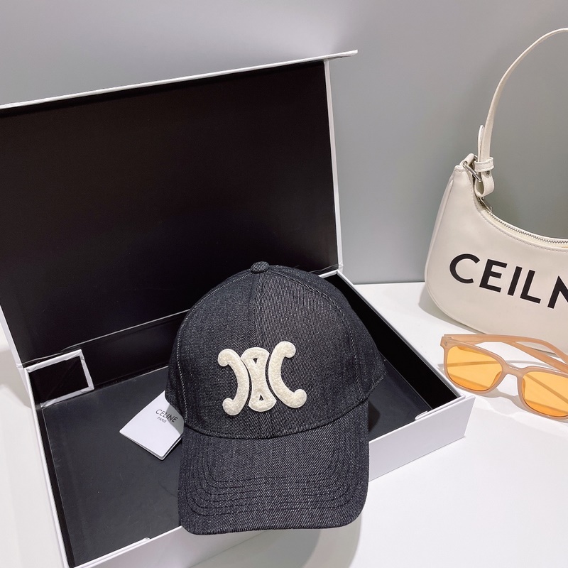 深藍(lán)牛仔CELINE·賽琳 2026ss新款凱旋門繡花棒球帽 頂級(jí)版本 購(gòu)入正