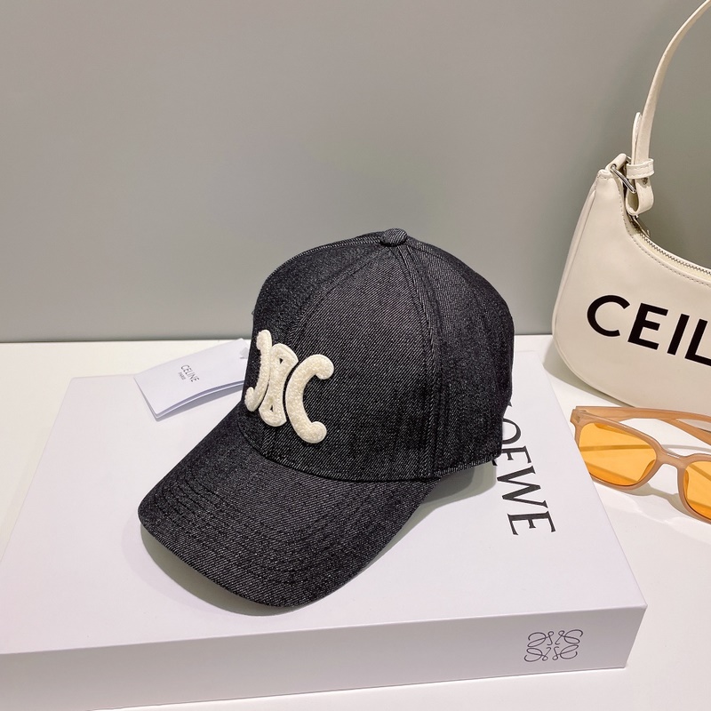 深藍(lán)牛仔CELINE·賽琳 2026ss新款凱旋門繡花棒球帽 頂級(jí)版本 購(gòu)入正