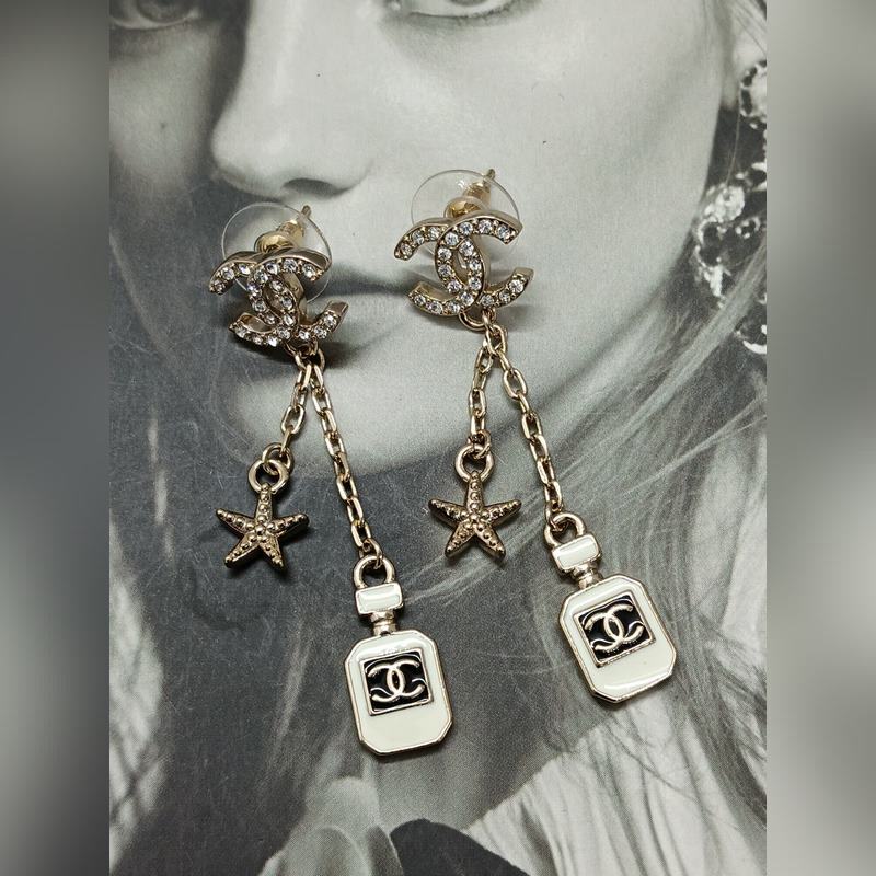 Chanel  新款 香奈兒 琺瑯香水瓶 流蘇海星 耳環(huán)