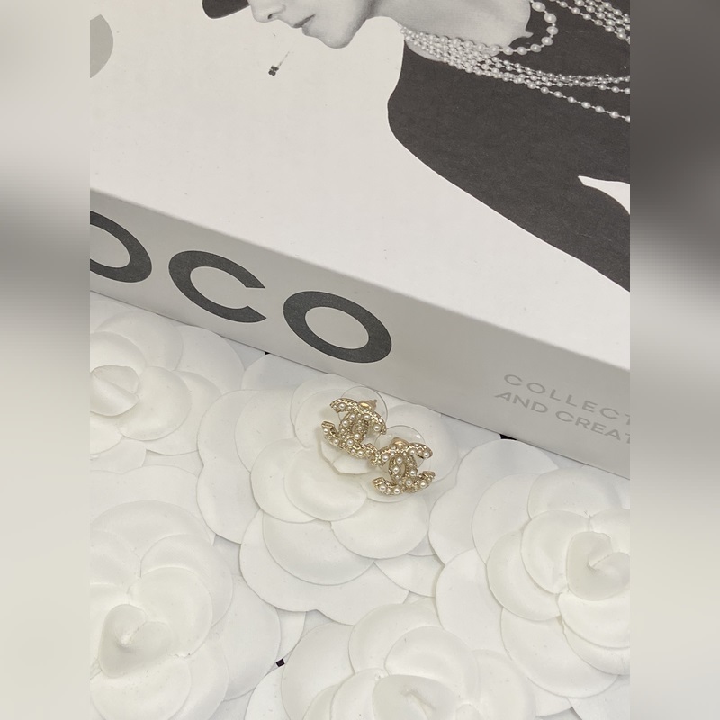 [新品出貨]Chanel  香奈兒雙C珍珠耳釘