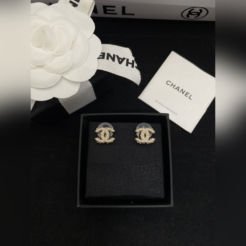 [新品出貨]Chanel  香奈兒雙C珍珠耳釘