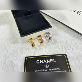 香奈兒 Chanel  菱格中版無鑽戒指 5-11碼 白金 玫瑰金 黃金