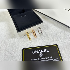 香奈兒 Chanel  菱格窄版無鑽戒指 5-11碼 白金 玫瑰金 黃金
