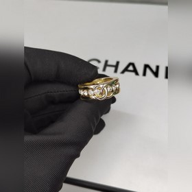 Chanel  新款 香奈兒新款雙c鑲鑽戒指S-M-L