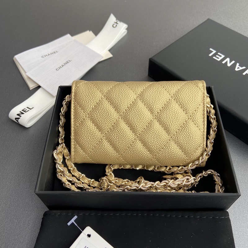 小香進口意大利顆粒牛皮 貨號：A81081(鍊條小卡包) 尺寸：w11 h7c