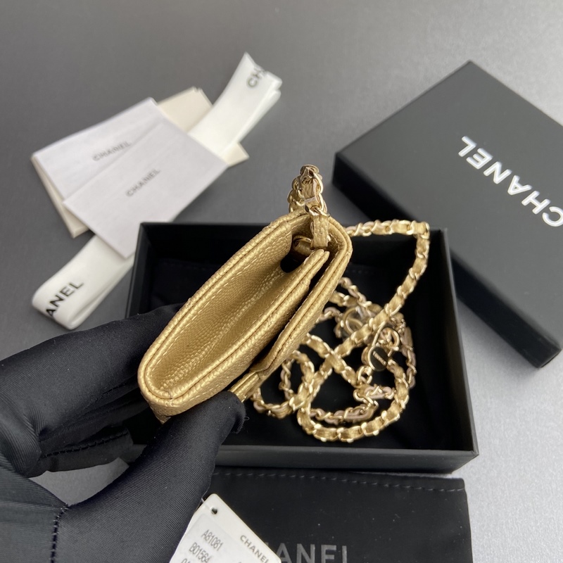 小香進口意大利顆粒牛皮 貨號：A81081(鍊條小卡包) 尺寸：w11 h7c