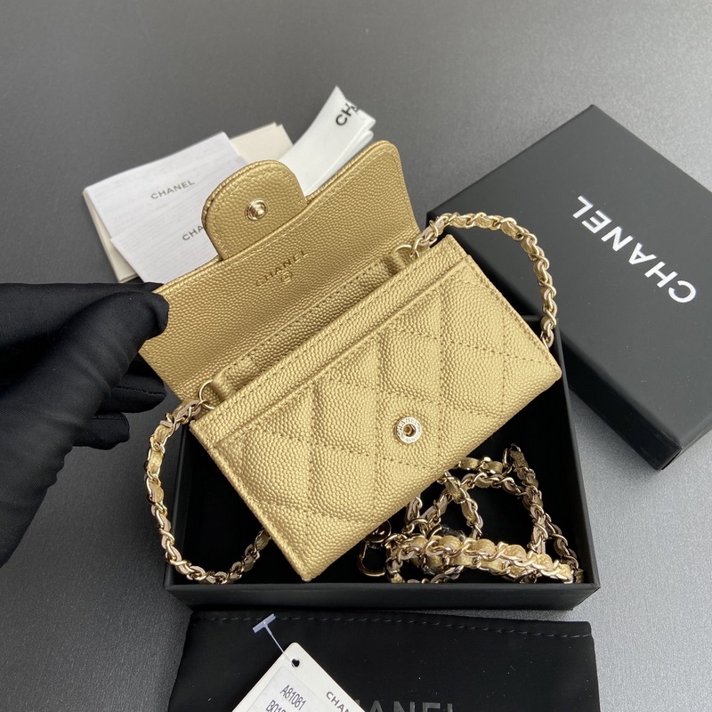 小香進口意大利顆粒牛皮 貨號：A81081(鍊條小卡包) 尺寸：w11 h7c