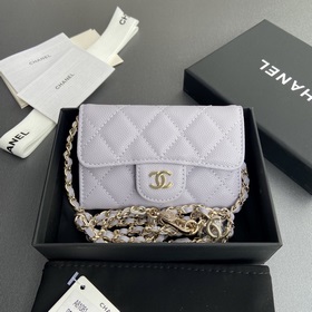 小香進(jìn)口意大利顆粒牛皮 貨號：A81081(鍊條小卡包) 尺寸：w11 h7c