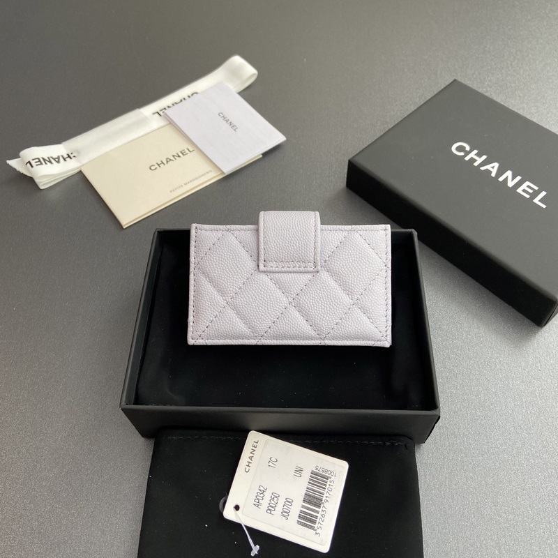 [特級五金原廠皮] 小香風琴多卡位卡包系列 配以標志性金屬標志 金色調金屬五金，