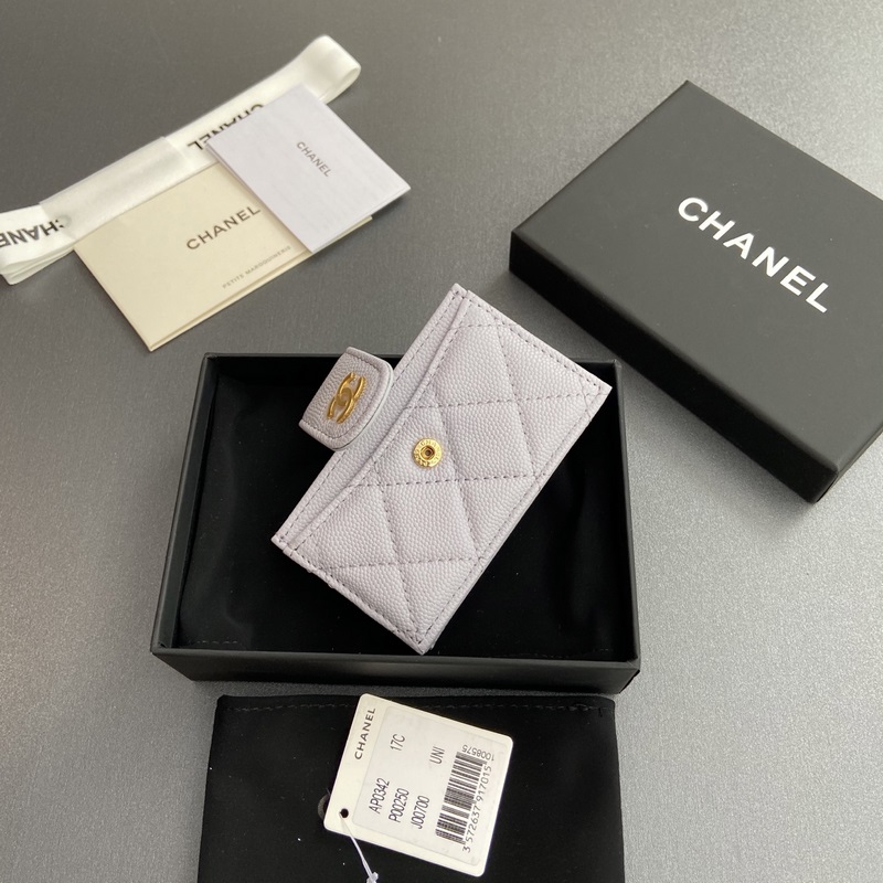 [特級五金原廠皮] 小香風琴多卡位卡包系列 配以標志性金屬標志 金色調金屬五金，