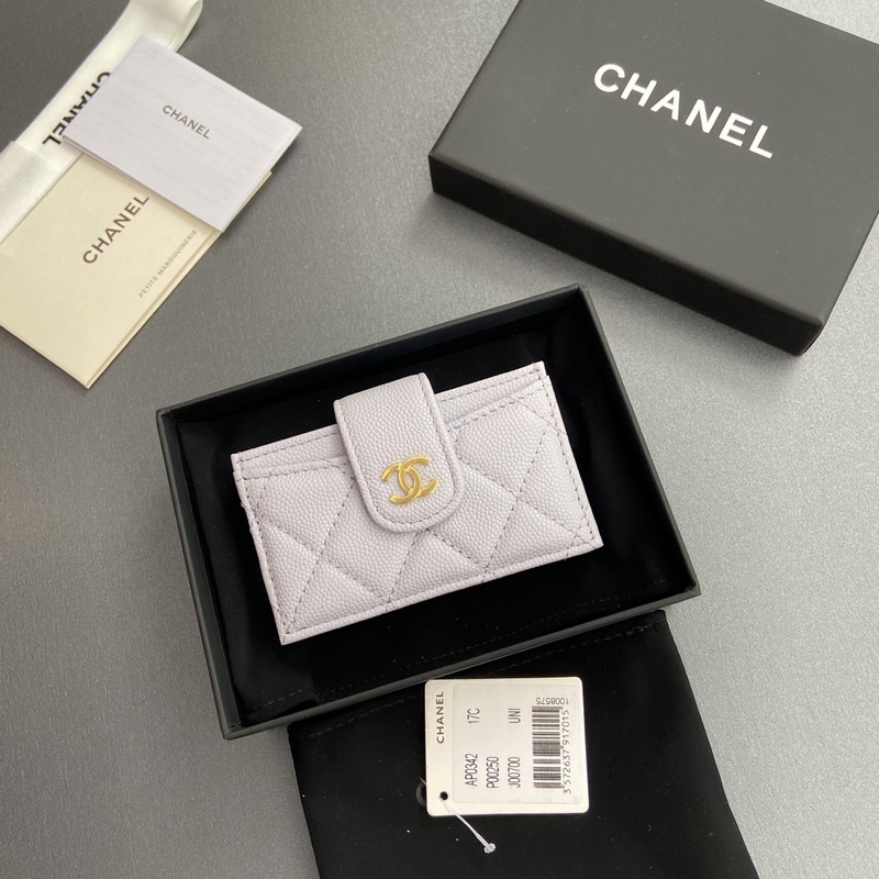 [特級五金原廠皮] 小香風琴多卡位卡包系列 配以標志性金屬標志 金色調金屬五金，