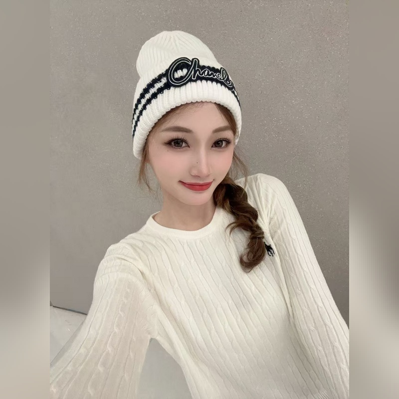 Chanel官網(wǎng)品質(zhì)香奈兒秋冬網(wǎng)紅時(shí)尚博主推薦款毛線帽，各大平臺(tái)爆款，手感超柔軟