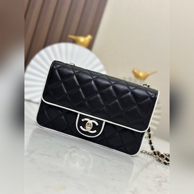 琺瑯扣 最新woc	Chanel25夏預告系列黑白色鍊條 錢包，容量空間剛剛好實