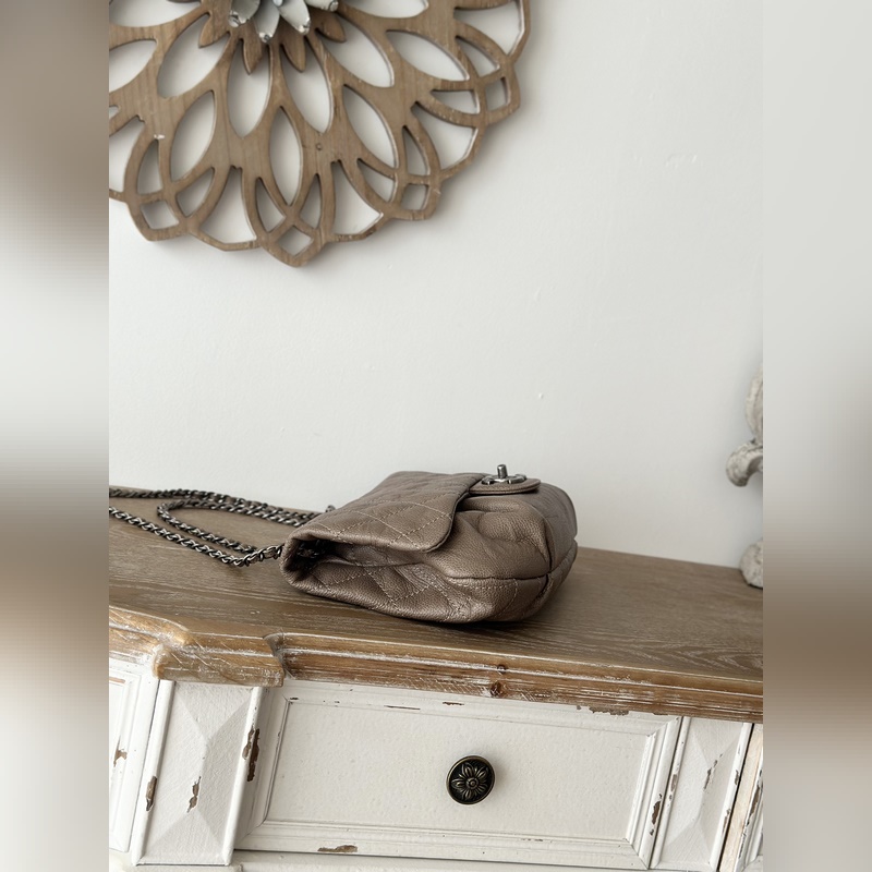 原版開發 頂級 現貨 Chanel Vintage雲朵包 杏色 球紋 獨特時髦