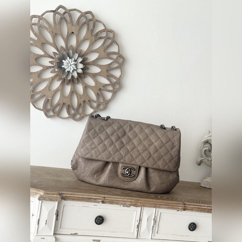 原版開發 頂級 杏色 球紋 現貨 Chanel Vintage雲朵包 獨特時髦