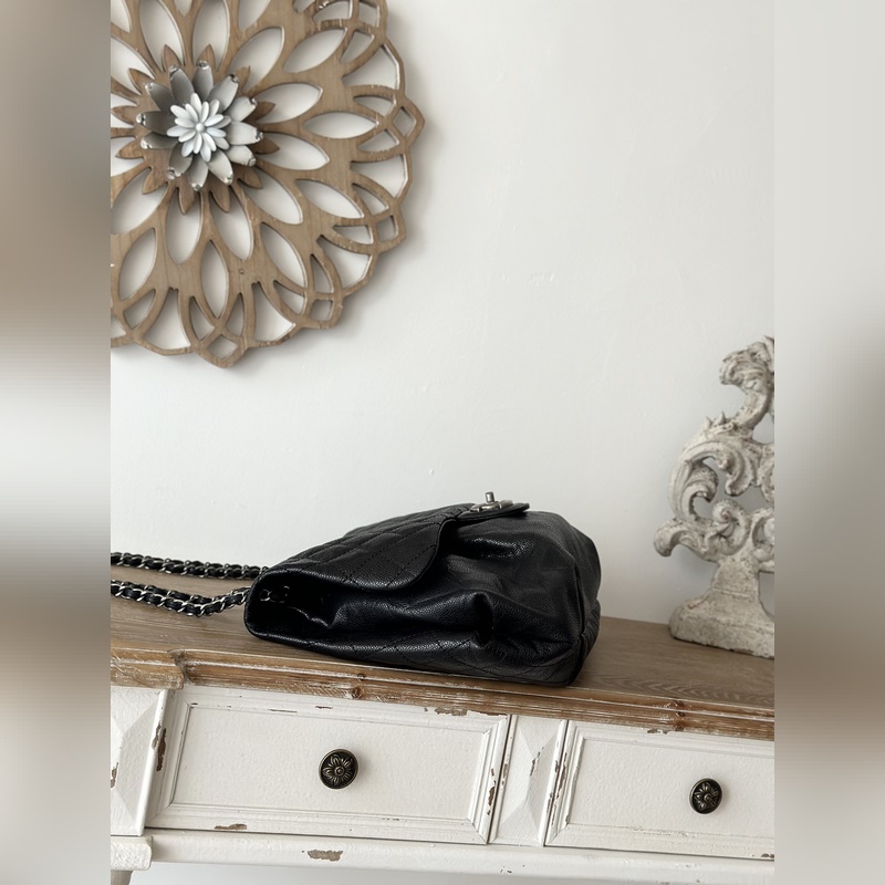 原版開發(fā) 頂級 黑色 球紋 現(xiàn)貨 Chanel Vintage雲(yún)朵包 獨特時髦、